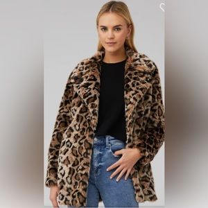 Free People Lola Leopard Blazer size Small